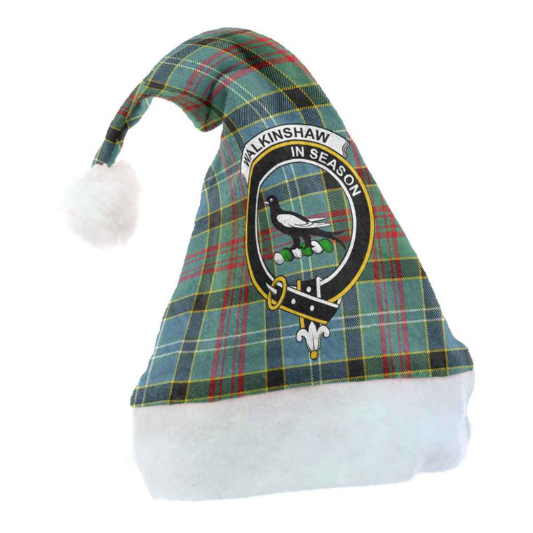 Scottish Walkinshaw Clan Crest Tartan Christmas Hat Front Tartan Blether