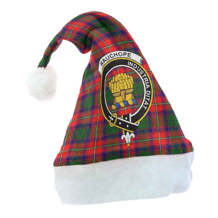 Scottish Wauchope (or Waugh) Clan Crest Tartan Christmas Hat Front Tartan Blether