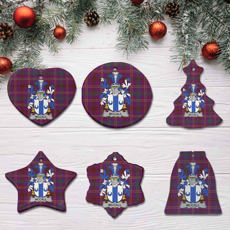 Scottish McCall Clan Crest Tartan Ceramic Ornament Tartan Blether