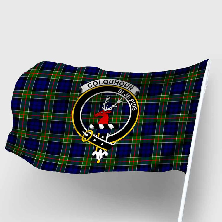 Scottish Colquhoun Clan Crest Tartan Flag Parade Tartan Blether 2