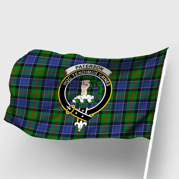 Scottish Paterson Clan Crest Tartan Flag Parade Tartan Blether 2
