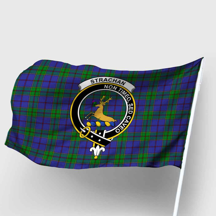 Scottish Strachan Clan Crest Tartan Flag Parade Tartan Blether 2