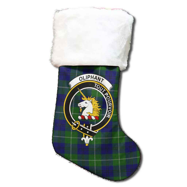 Scottish Oliphant Clan Crest Tartan Christmas Stocking Tartan Blether 1