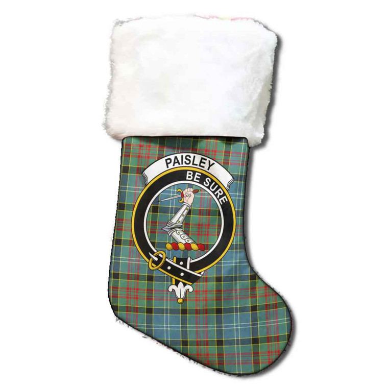 Scottish Paisley Clan Crest Tartan Christmas Stocking Tartan Blether 1