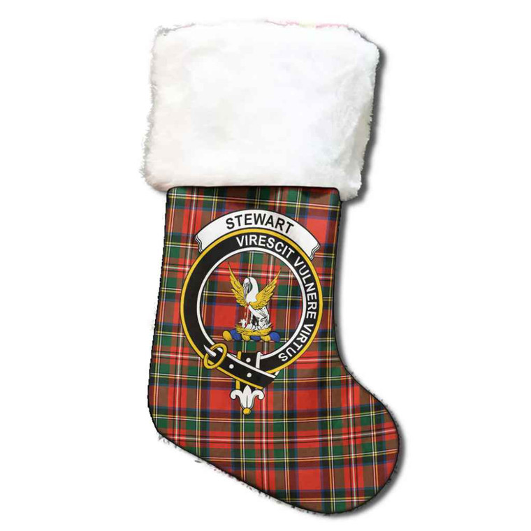 Scottish Stewart (High Stewards) Clan Crest Tartan Christmas Stocking Tartan Blether 1