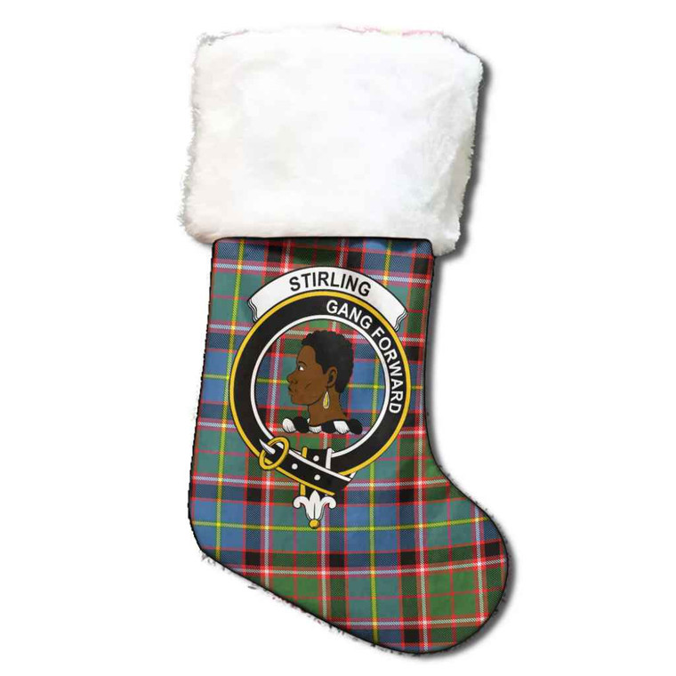 Scottish Stirling (of Keir) Clan Crest Tartan Christmas Stocking Tartan Blether 1