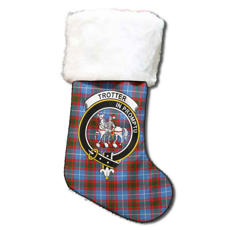 Scottish Trotter Clan Crest Tartan Christmas Stocking Tartan Blether 1