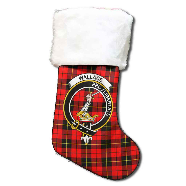 Scottish Wallace Clan Crest Tartan Christmas Stocking Tartan Blether 1
