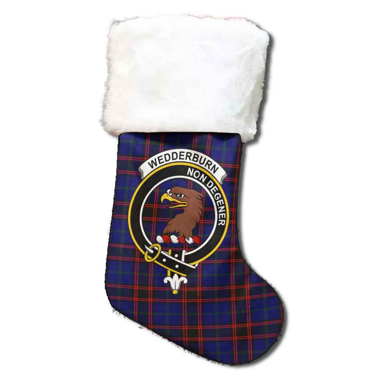 Scottish Wedderburn Clan Crest Tartan Christmas Stocking Tartan Blether 1