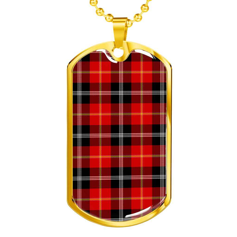 Scottish Marjoribanks Clan Tartan Military Dog Tag Necklace Tartan Blether 2