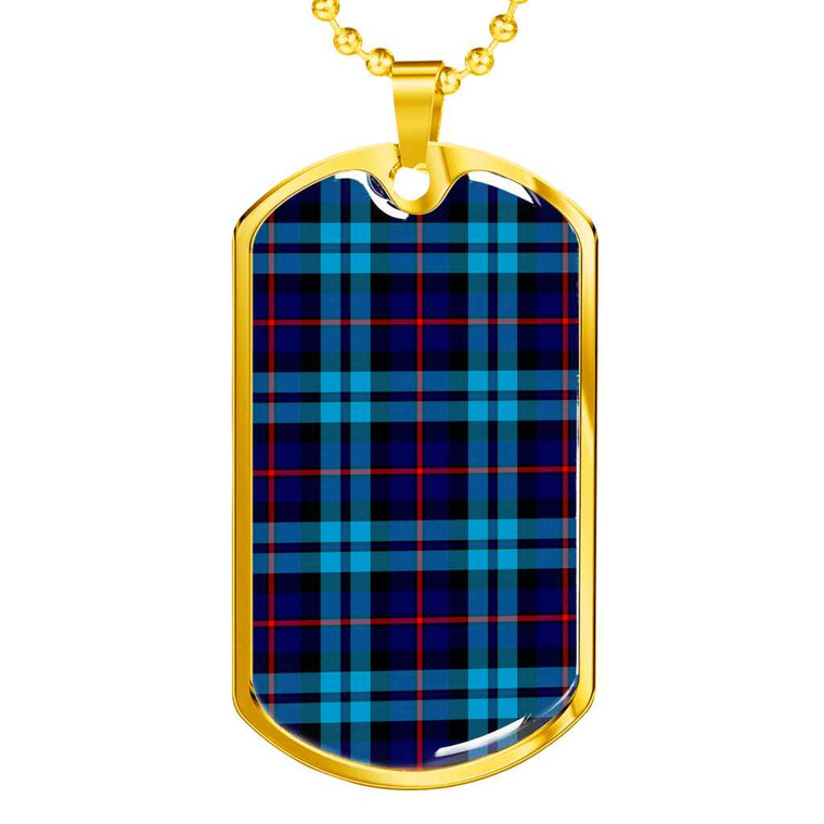 Scottish McCorquodale Clan Tartan Military Dog Tag Necklace Tartan Blether 2