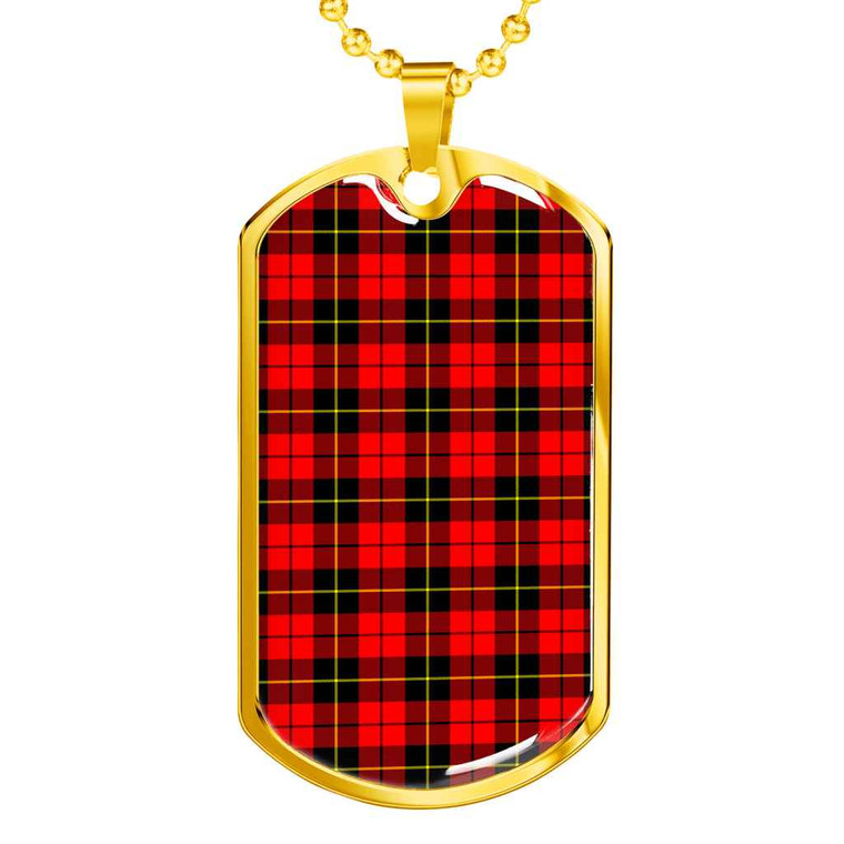 Scottish Wallace Hunting - Red Clan Tartan Military Dog Tag Necklace Tartan Blether 2