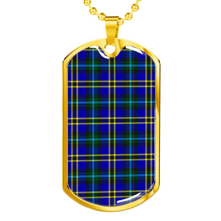 Scottish Weir Modern Clan Tartan Military Dog Tag Necklace Tartan Blether 2
