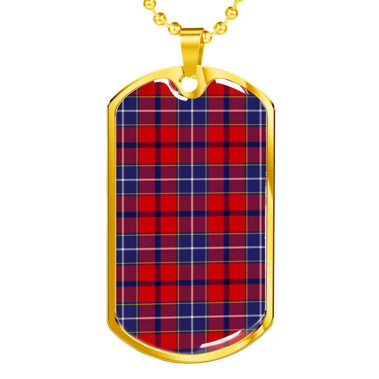 Scottish Wishart Dress Clan Tartan Military Dog Tag Necklace Tartan Blether 2