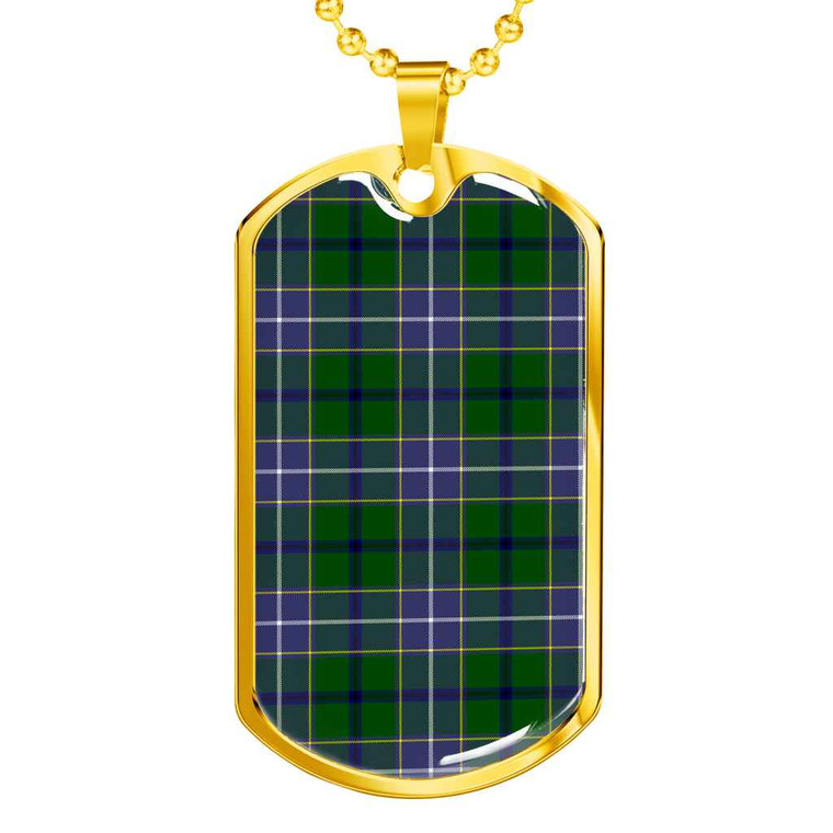 Scottish Wishart Hunting Modern Clan Tartan Military Dog Tag Necklace Tartan Blether 2