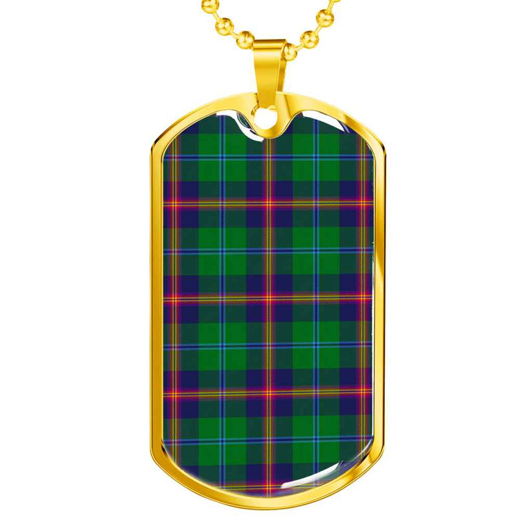 Scottish Young Modern Clan Tartan Military Dog Tag Necklace Tartan Blether 2