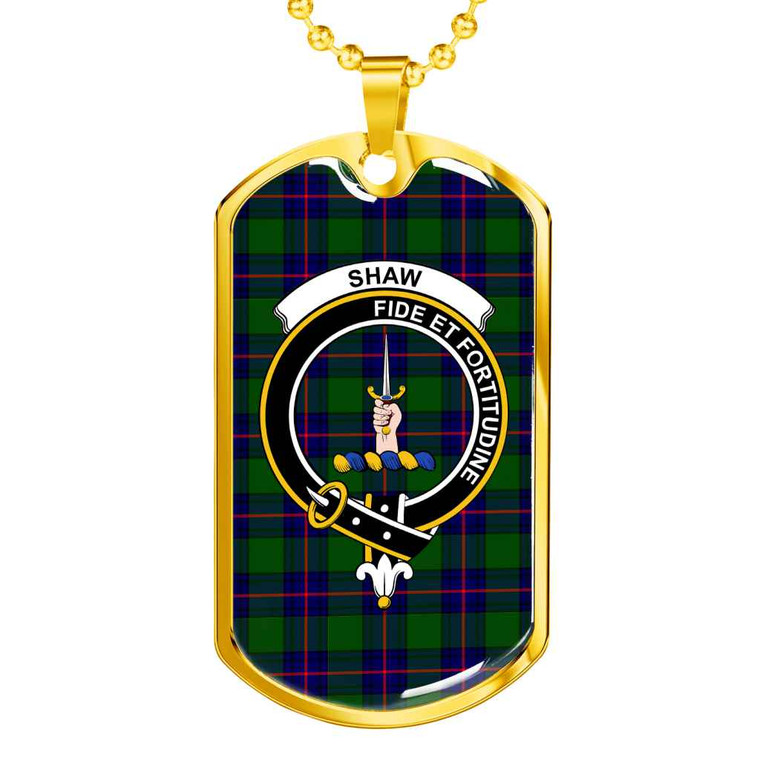 Scottish Shaw (of Tordarroch) Clan Crest Tartan Military Dog Tag Necklace Tartan Blether 2