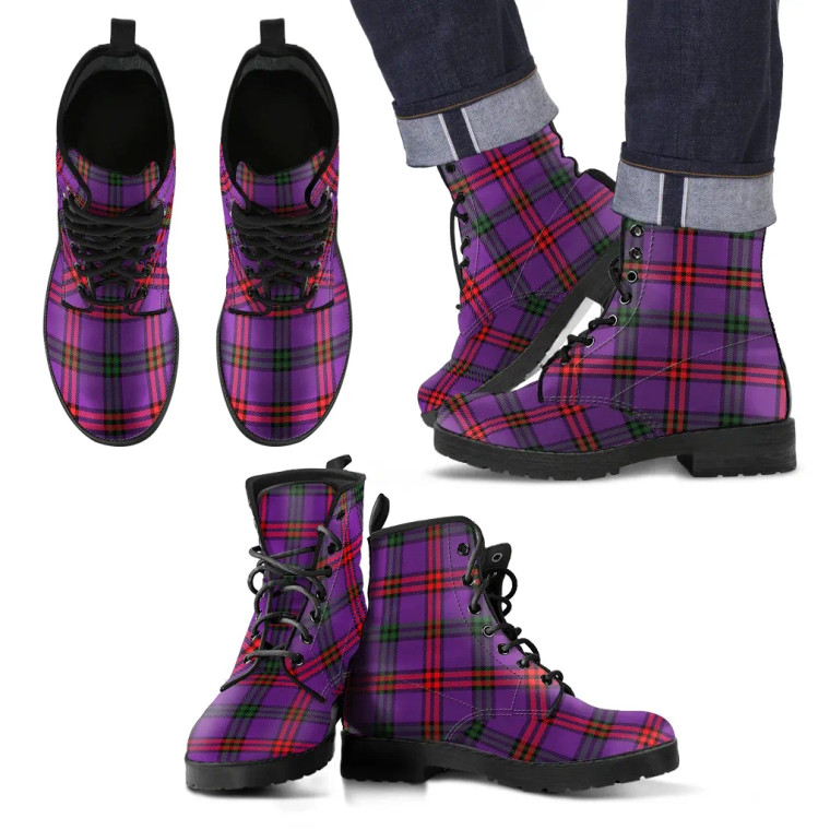 Scottish Montgomery Modern Clan Tartan Leather Boots