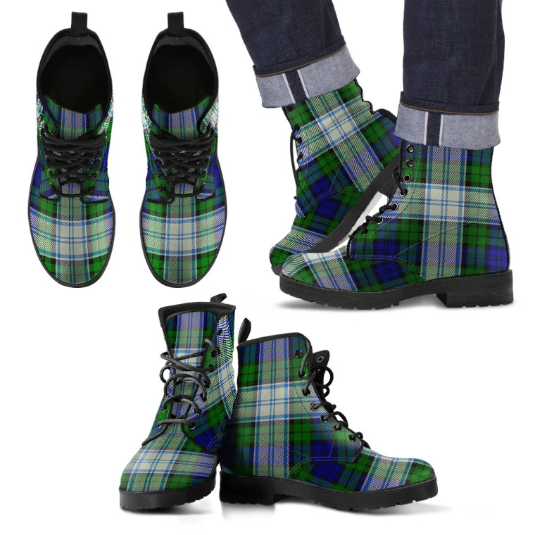 Scottish Blackwatch Dress Modern Clan Tartan Leather Boots