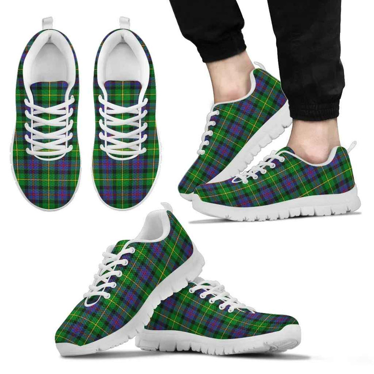 Scottish Tait Modern Clan Tartan Sneakers White Sole