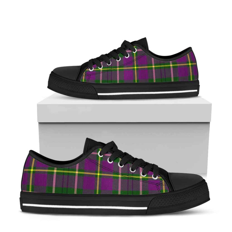Scottish Taylor Clan Tartan Low Top Shoes Black Sole Tartan Blether