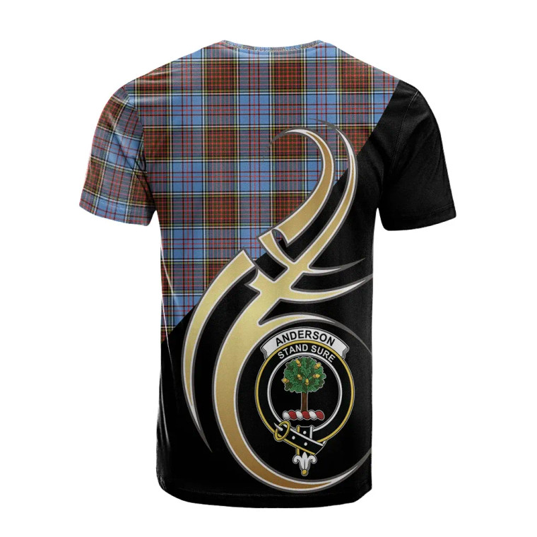 Scottish Anderson Modern Clan Crest Tartan T-Shirt Believe in Me