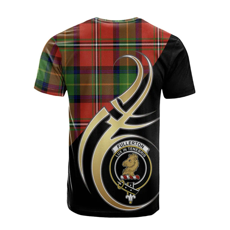 Scottish Fullerton Clan Crest Tartan T-Shirt Believe in Me