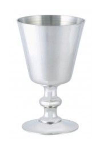 Engraved Pewter Toasting Goblet