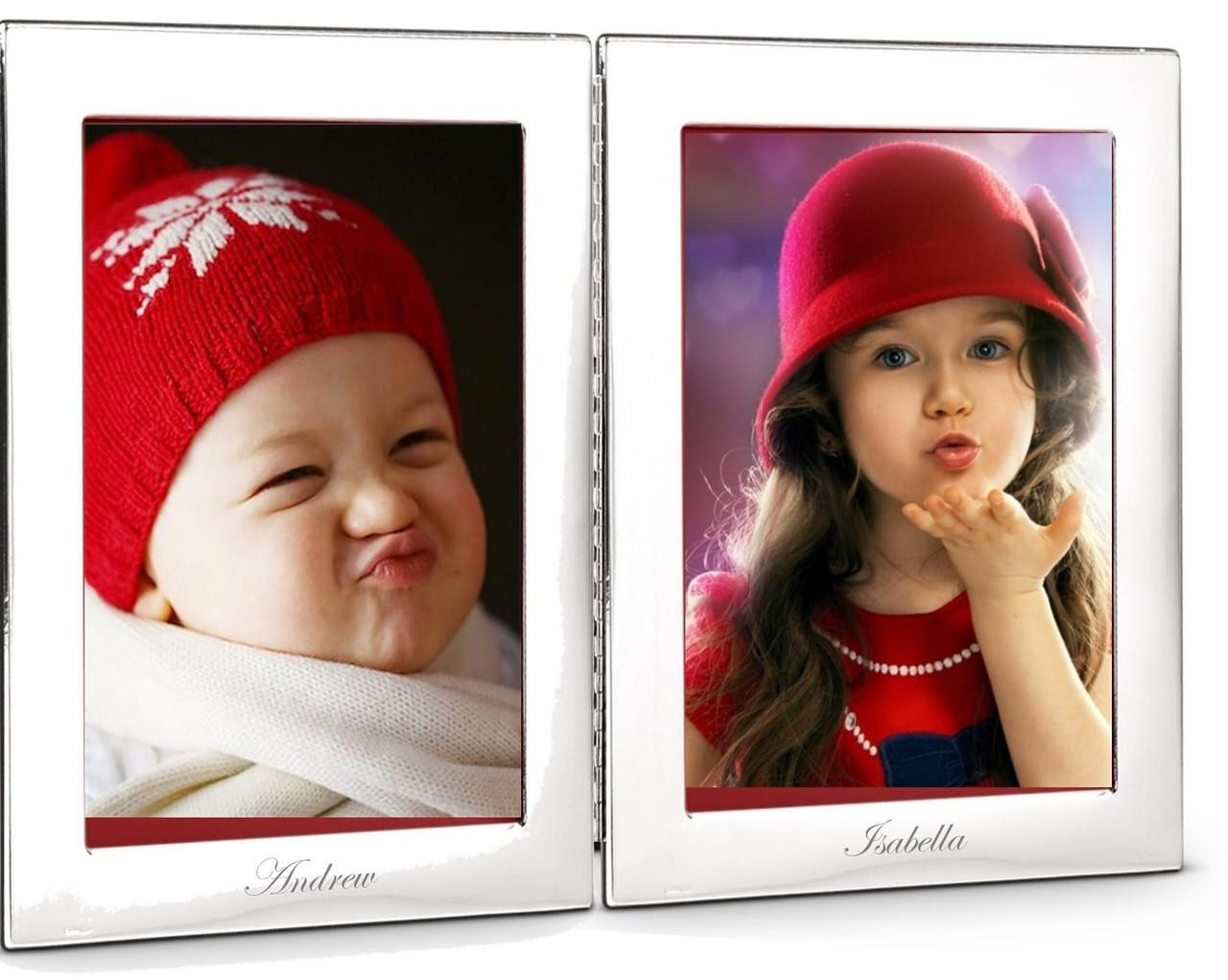 Sterling Tiffany Double 5x7 Frame | Silver and Pewter Gifts