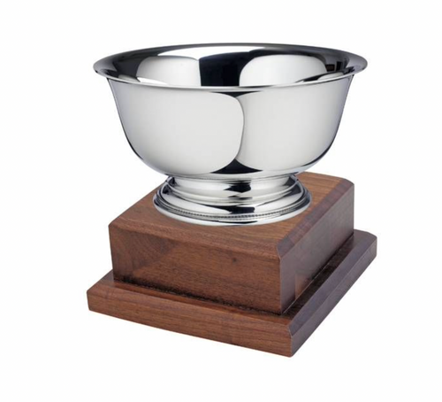 Revere Pewter Bowl on Wood Base