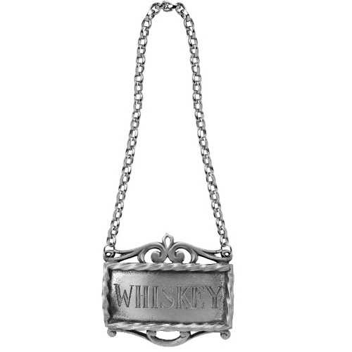 Pewter Decanter Label - Whiskey