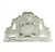 Art Deco pewter napkin holder with oval engraving space.