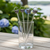 Pewter basket-topped glass drink stirrers set.