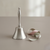 Pewter table bell with turned handle.