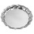 Chippendale pewter tray with elegant scalloped edges.