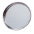 Polished pewter tray with deep beaded rim.