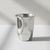 Polished pewter cup with double scoring design.