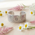 Pewter bracelet with engraved poppy design.