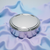 Sterling silver round jewel box with lid.