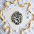 10 Lords Leaping pewter ornament, wreath design.