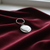 Embossed heart pewter key ring.
