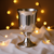 Pewter Renaissance goblet with elegant design.