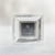 Beaded pewter photo frame, 2x2 inches.