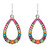 Firefly Multi Colored Oval Hoop Earrings