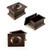Hand-forged copper desk box with strapwork.