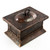 Hand-forged copper desk box with strapwork.