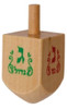 DREIDEL NATURAL WOOD MEDIUM