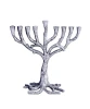 BTS MENORAH METAL TREE OF LIFE RUST SILVER FINISH