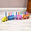 RL MENORAH WOOD TRAIN REMOVABLE CANDLES