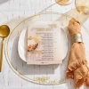 Rosh Hashana Simanim Card - Painted Batya Rectangle